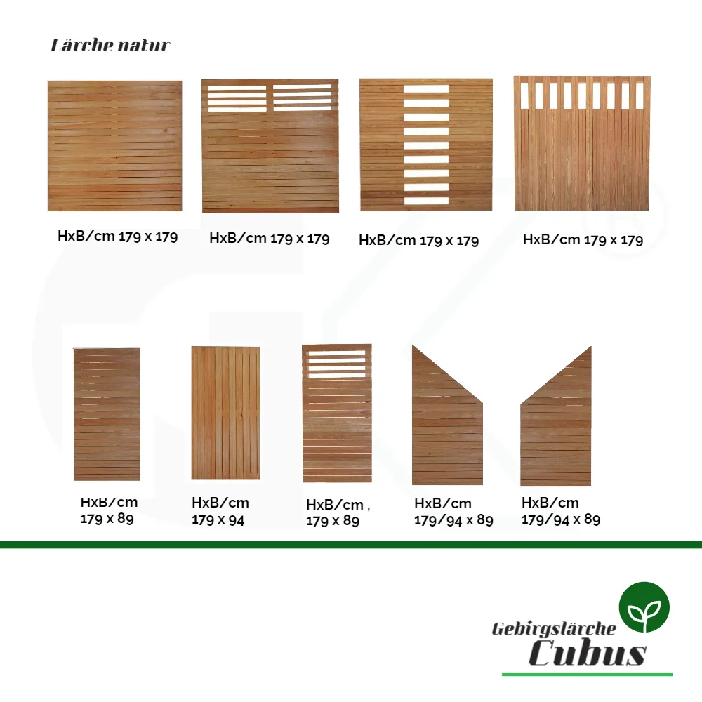 Sichtschutzelement Cubus, Hochgebirgslärche – Bild 2