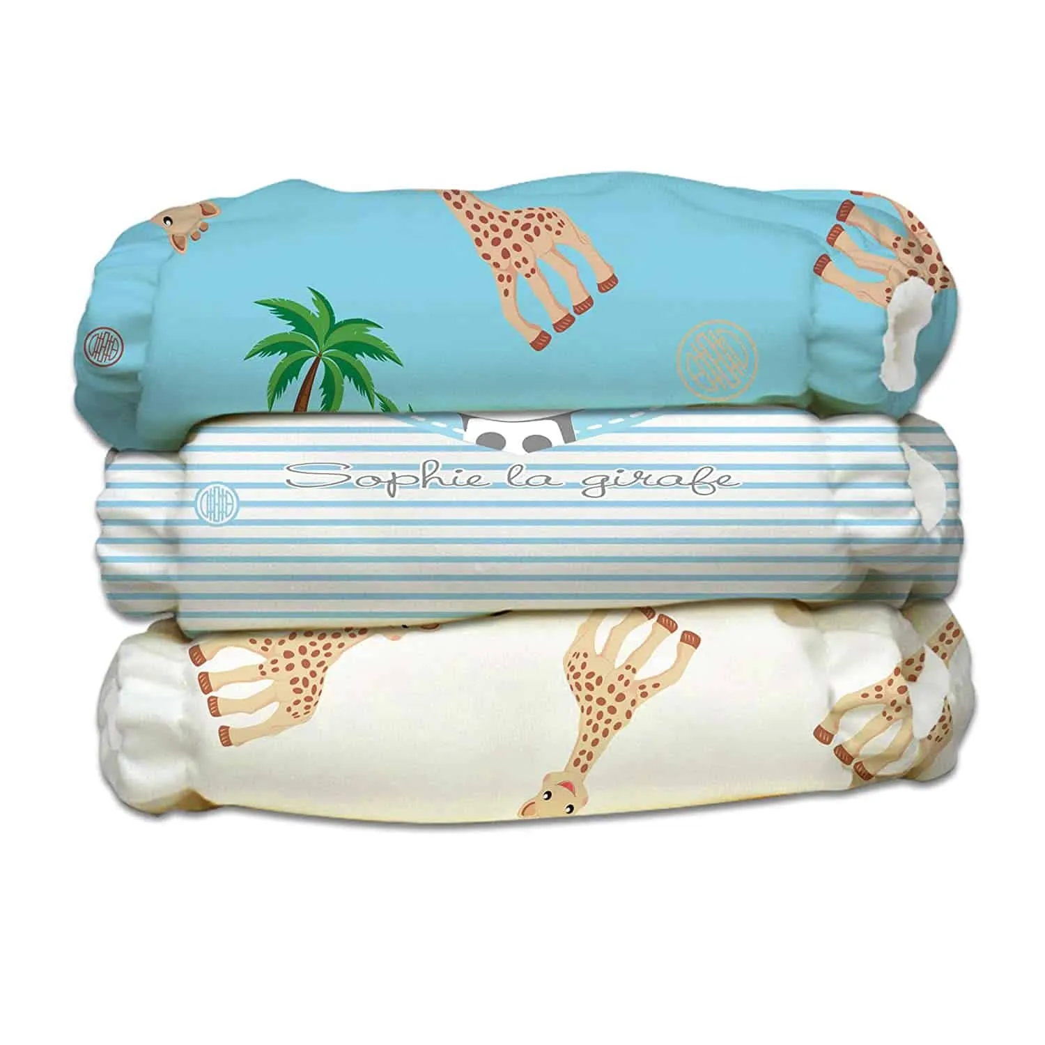 Charlie Banana Sophie La Girafe AIO 3 Windeln, 6 Einsätze, Einheitsgröße Hybrid