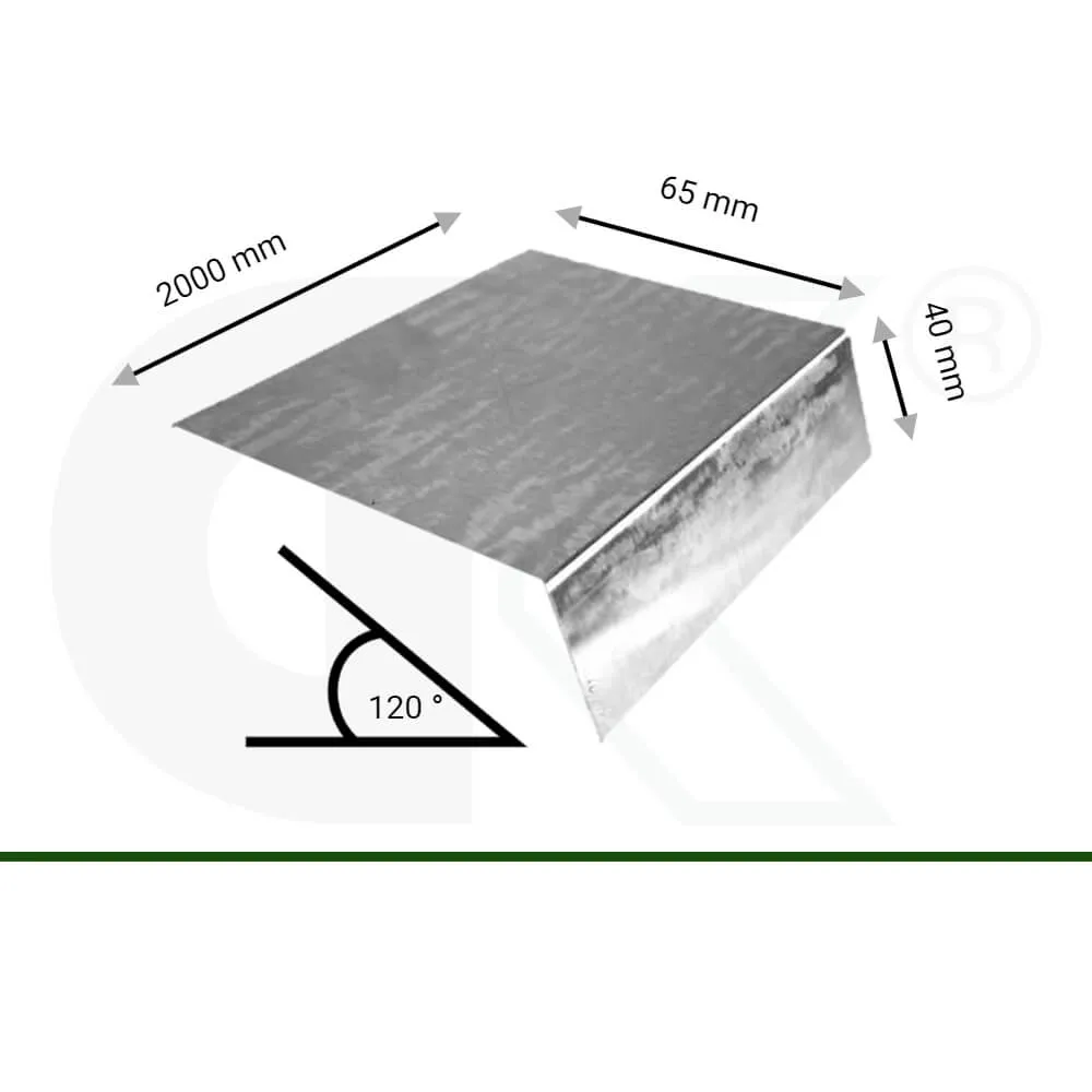 Traufblech verzinkt, 120 ° – Bild 2