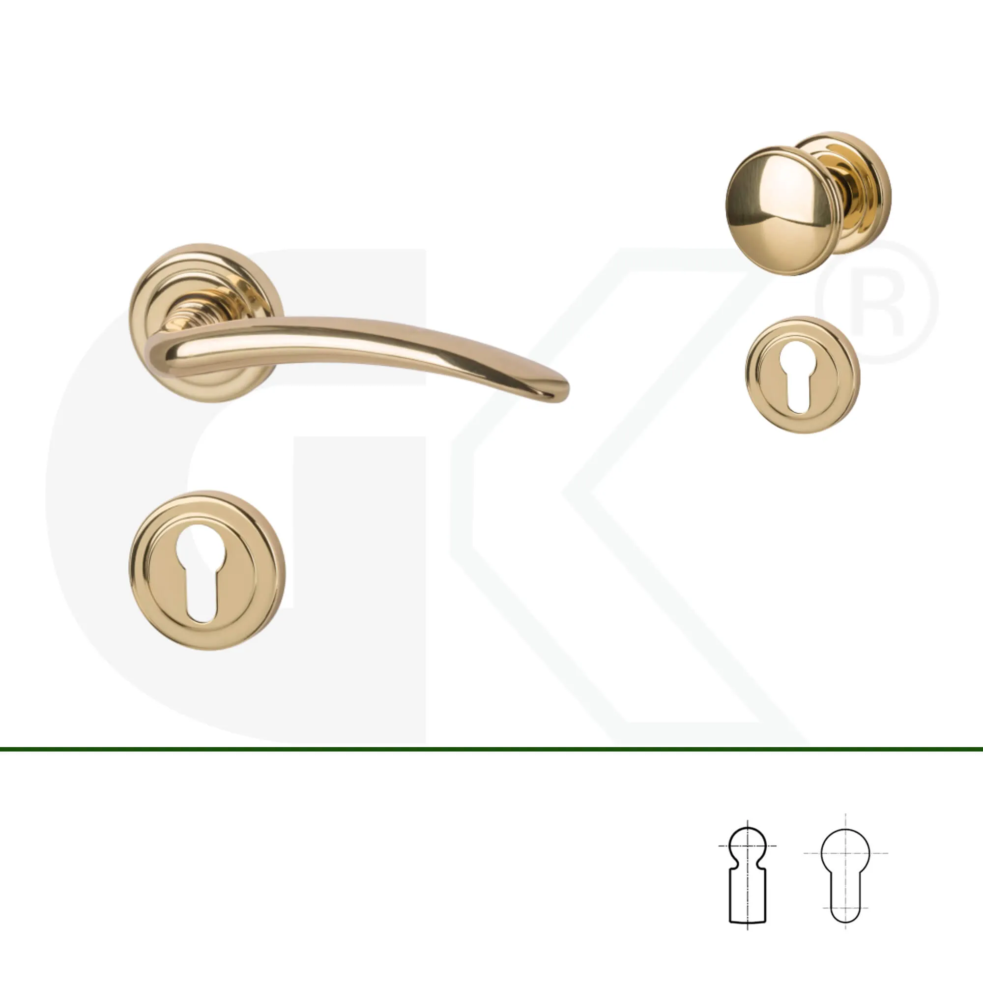 Drückergarnituren aus Messing