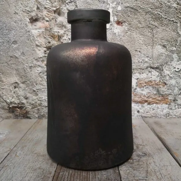 Elegante Vase Lara Rusa – Schwarzes Design mit schmalem Hals aus Glas 25 x 16 cm