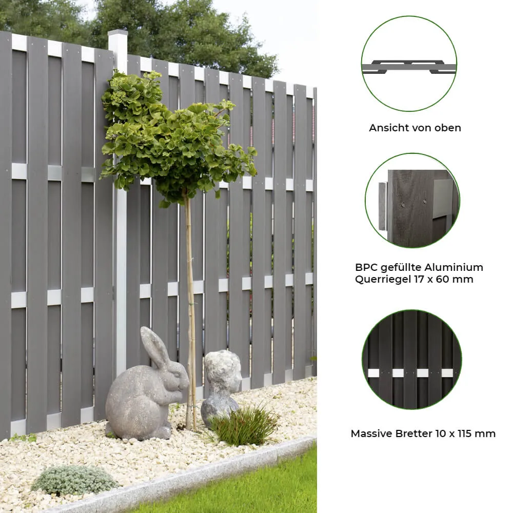 BPC Bretterzaun Neuwerk, mit Alu-Riegel – Bild 3