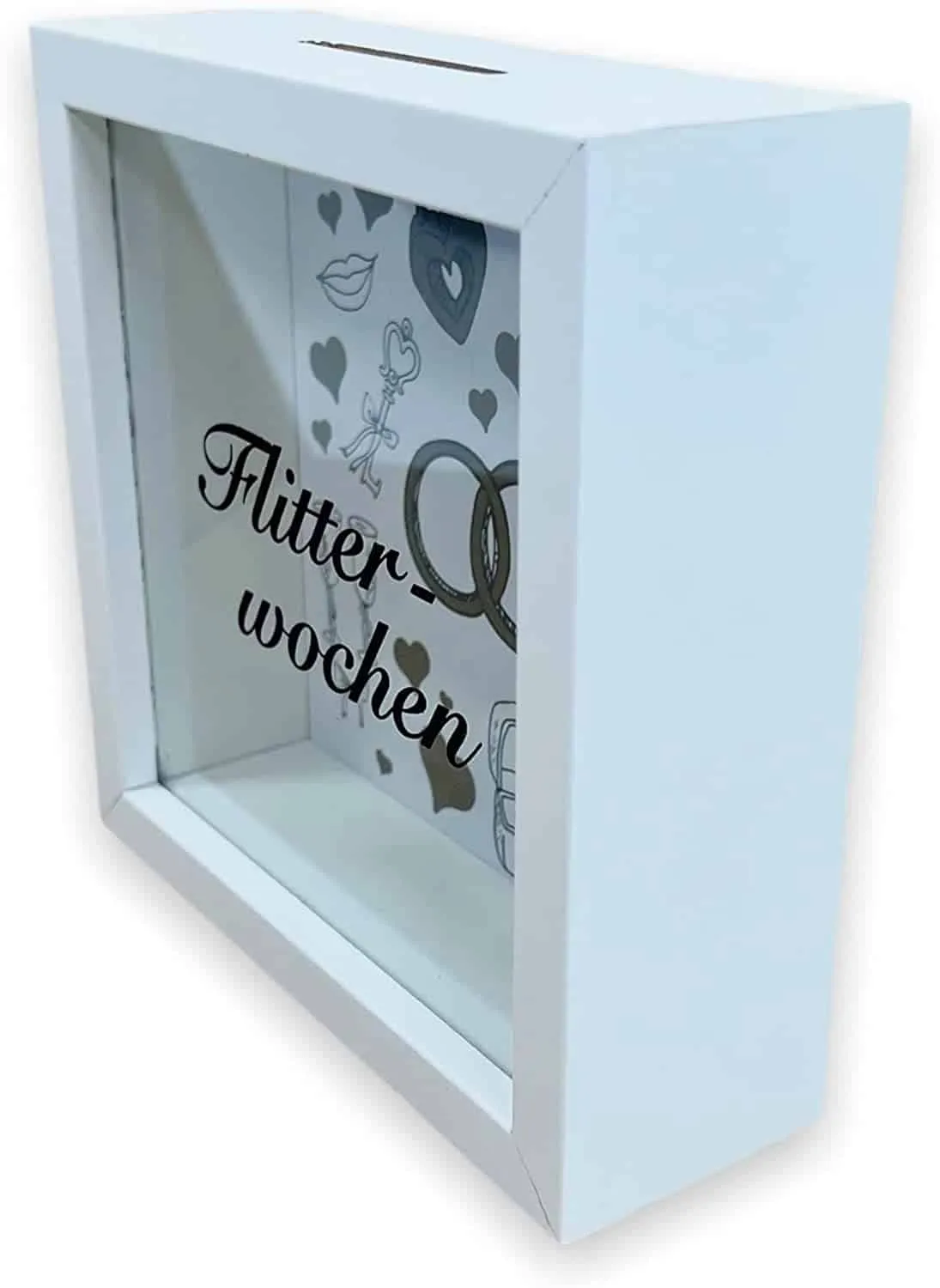 Wiladu Spardose Flitterwochen Hochzeit Sparbüchse Just Married Sparschwein Brautpaar – Bild 2