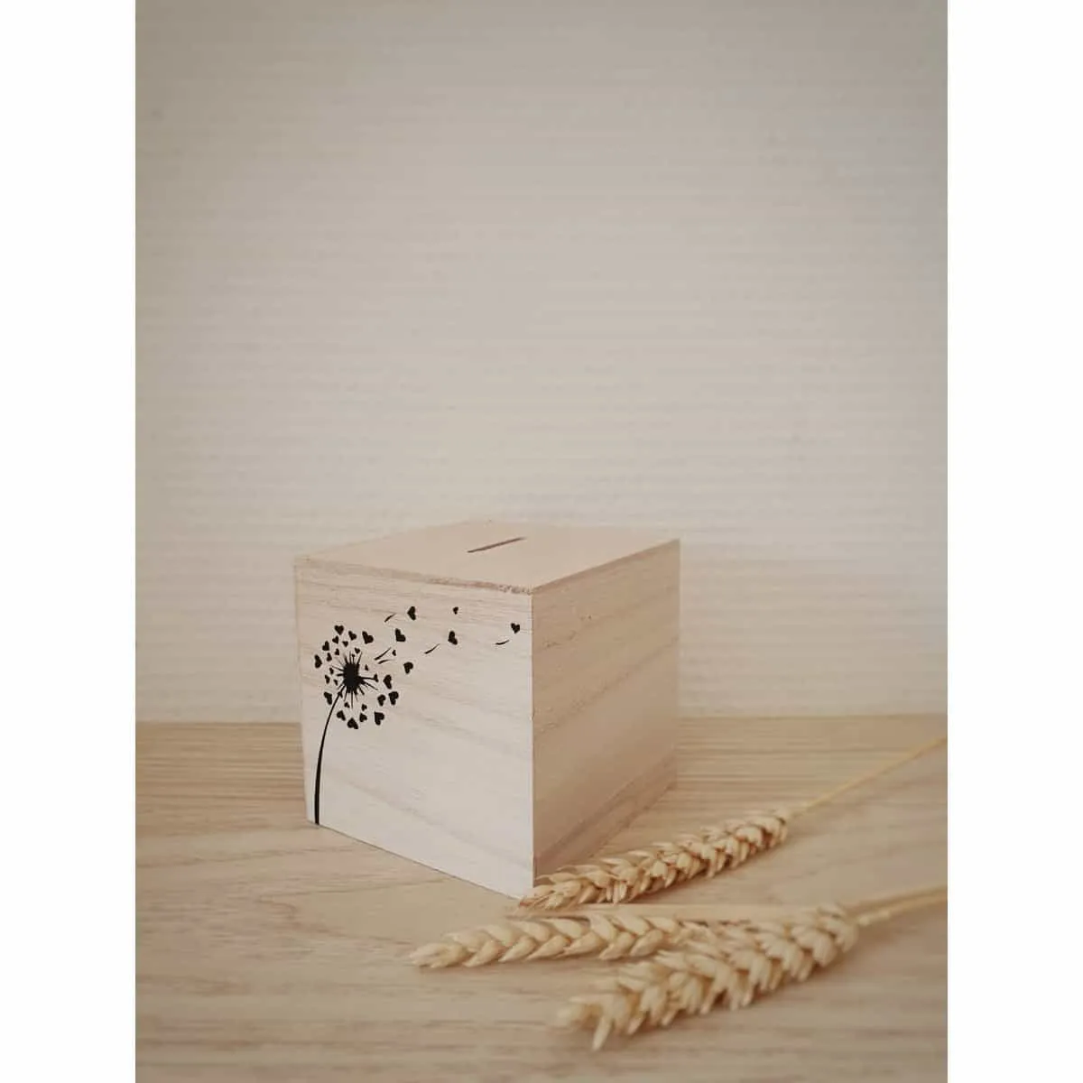 Wiladu Spardose aus Holz mit Print Personalisierung möglich