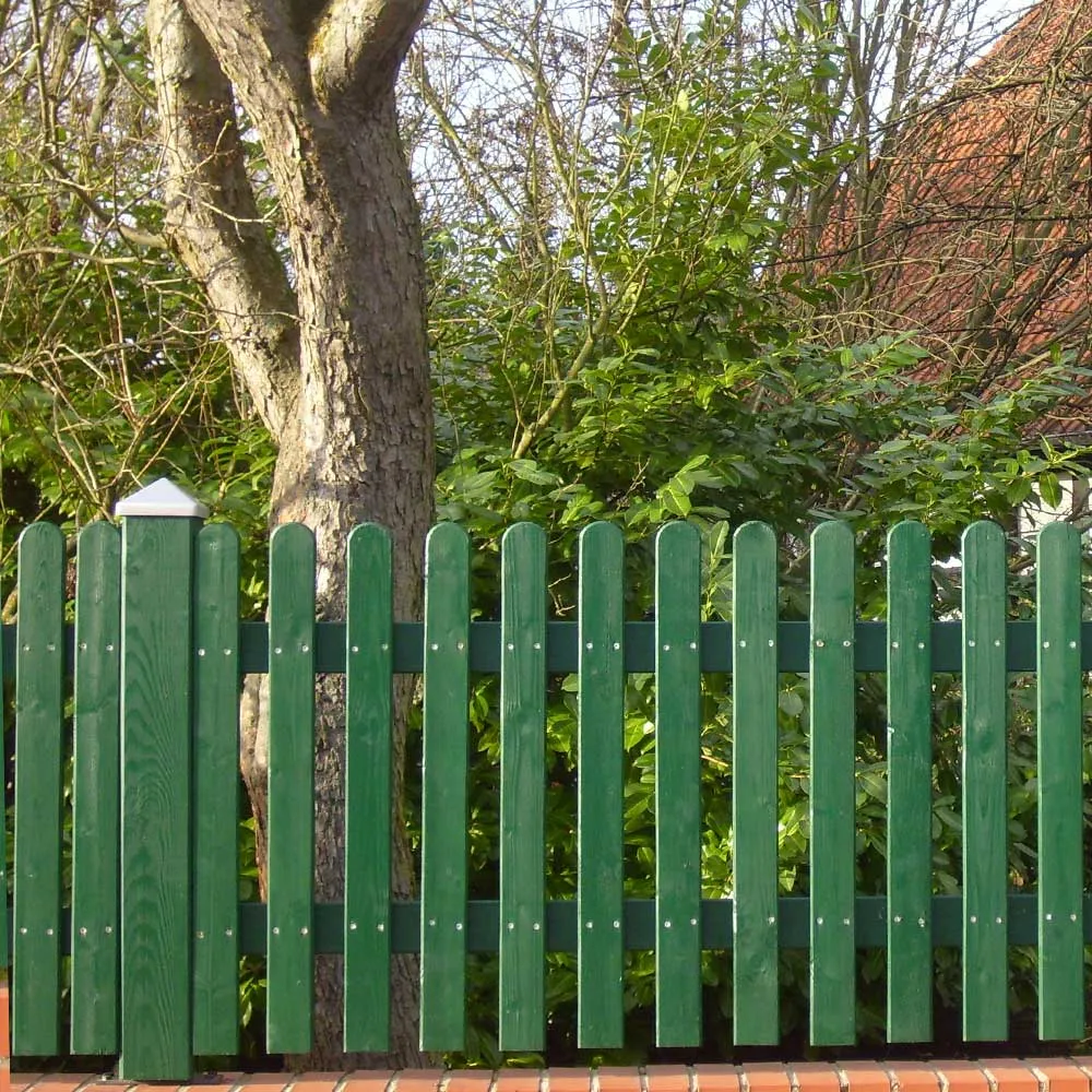 Zaunlatte Rustik gerundet, KDI salzgrün – Bild 2