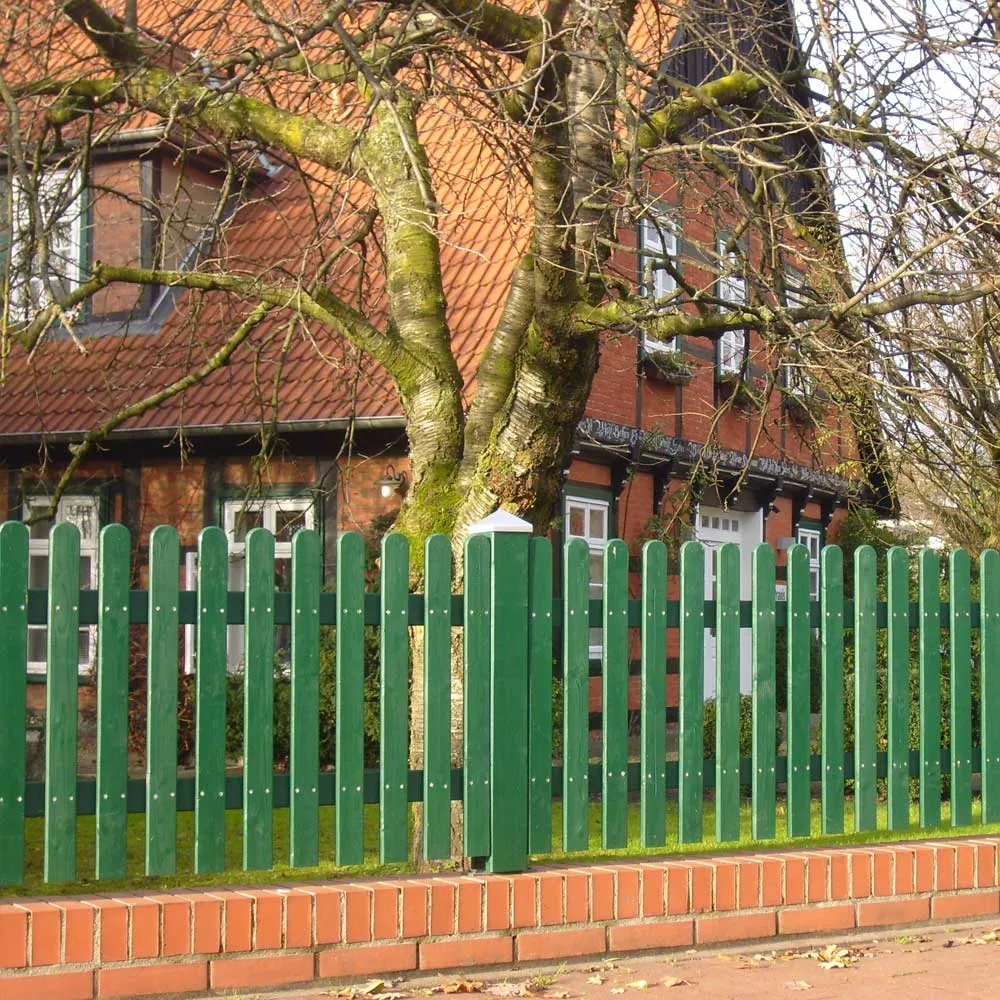 Zaunlatte Rustik gerundet, KDI salzgrün – Bild 3