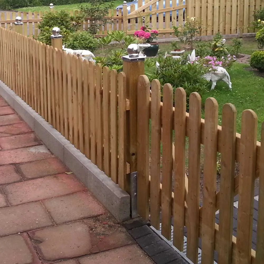 Zaunlatte Landhaus gerundet, KDI salzgrün – Bild 3