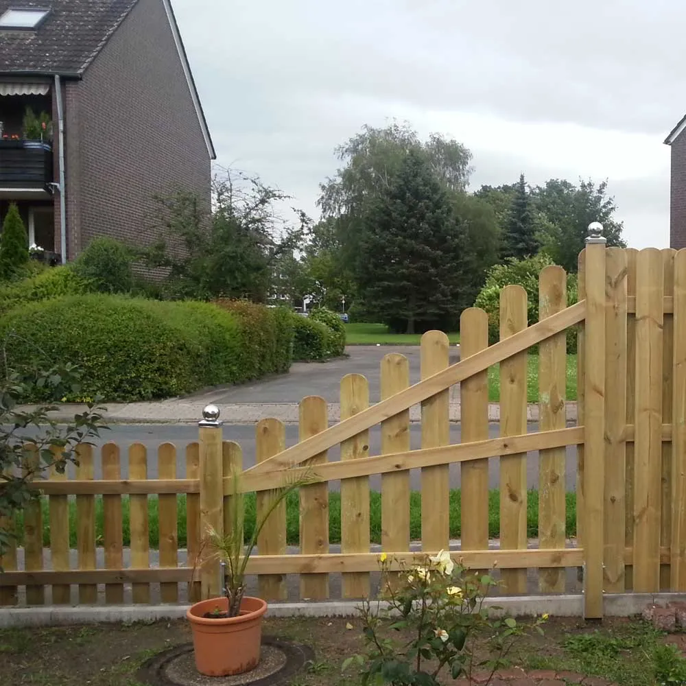 Zaunlatte Landhaus gerundet, KDI salzgrün – Bild 7