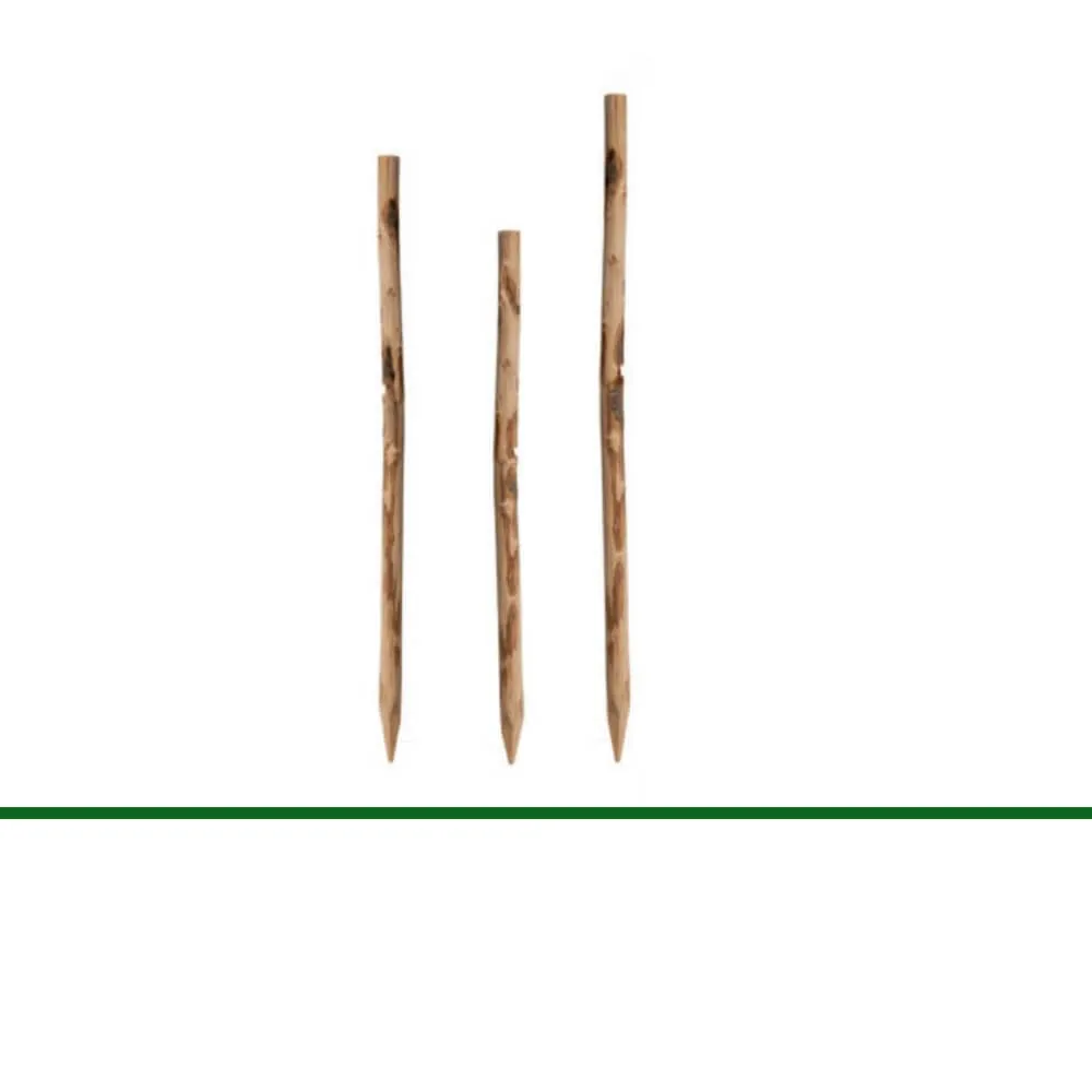 Zaunpfosten aus Kastanie, gespitzt & naturbelassen