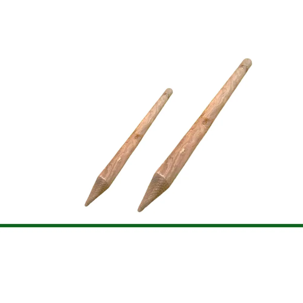 Zaunpfosten aus Kiefer, gespitzt & druckimprägniert