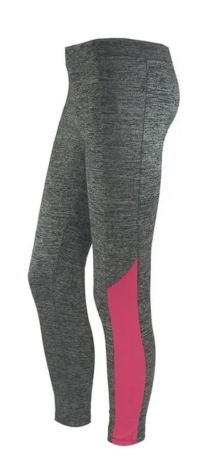 dynamic24 Leggings Damen Yoga Fitness Leggins Jogging Trainingshose Sporthose Hosen grau