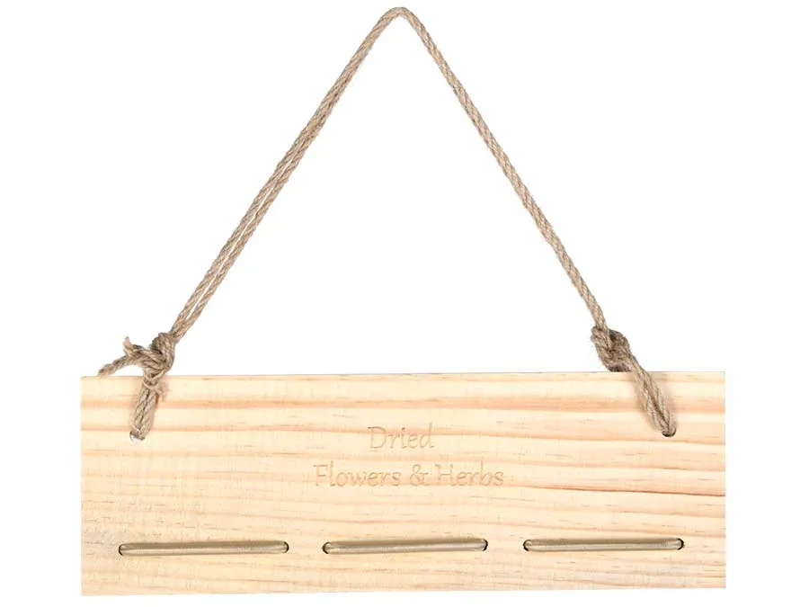 Blumen- und Kräutertrockner aus Holz mit 3 Gummilaschen – Bild 3