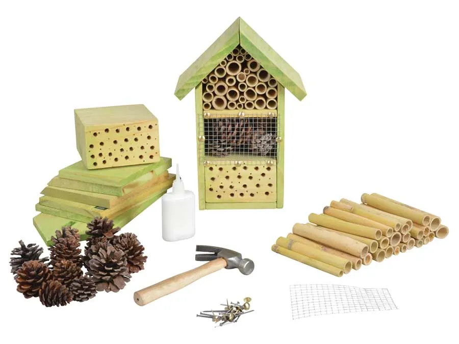 Komplett-Bausatz für Kinder und Bastler: DIY Insektenhotel