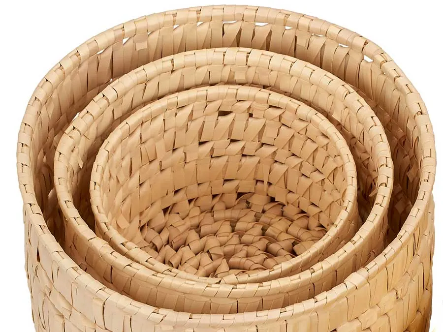 FAIR ZONE Palmyrah Korbset rund, 3er Set – Bild 3