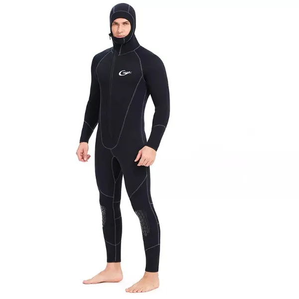 Neoprenanzug für Männer mit Kapuze und Frontreißverschluss – Bild 6