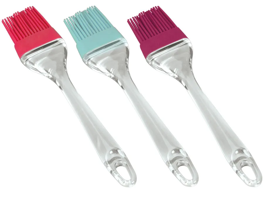 Backpinsel mit Silikonborsten und transparentem Acryl-Griff