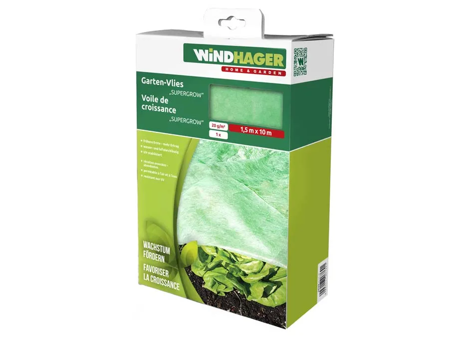 Wachstumsvlies Supergrow, Gartenvlies für schnelleres Pflanzenwachstum, 20 g/m², 1,5 x 10m – Bild 4