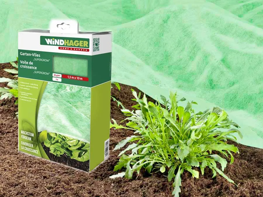 Wachstumsvlies Supergrow, Gartenvlies für schnelleres Pflanzenwachstum, 20 g/m², 1,5 x 10m