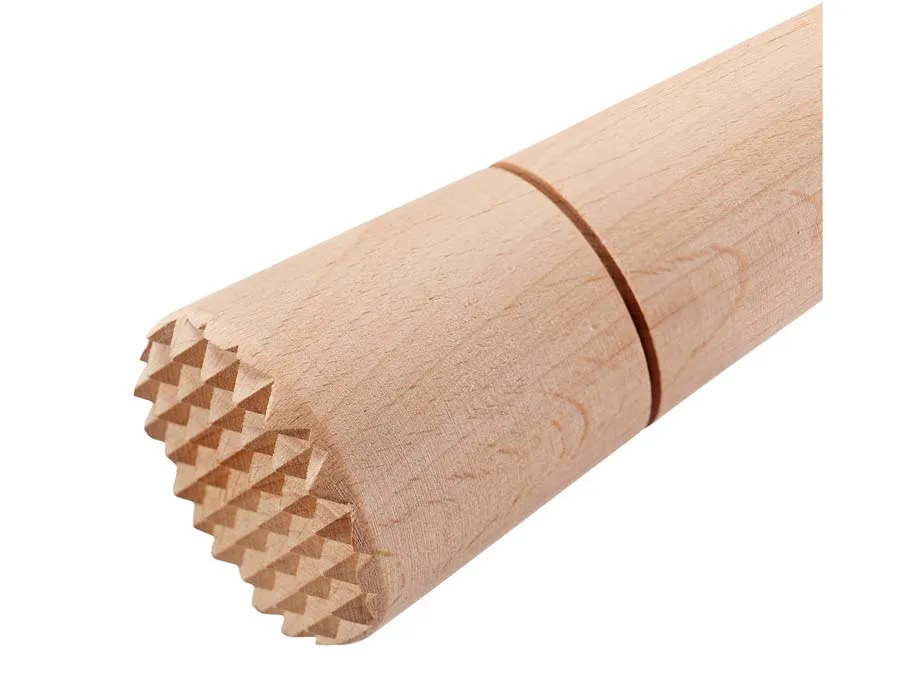 Fermentier- und Krautstampfer aus Buchenholz mit gezacktem Kopf – Bild 4