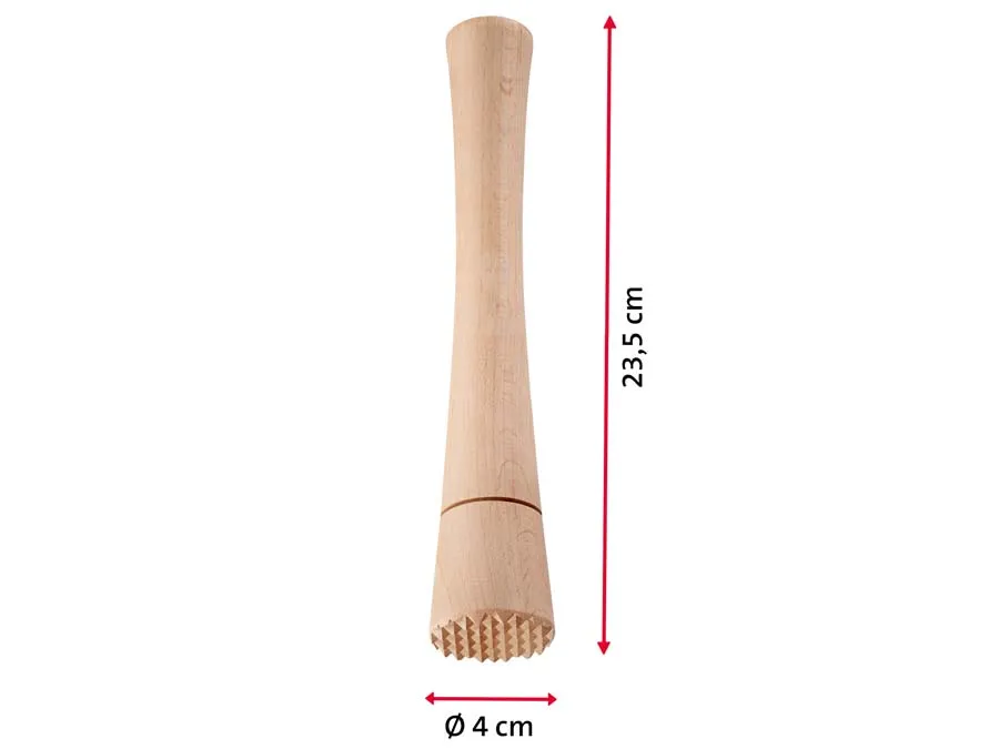 Fermentier- und Krautstampfer aus Buchenholz mit gezacktem Kopf – Bild 3