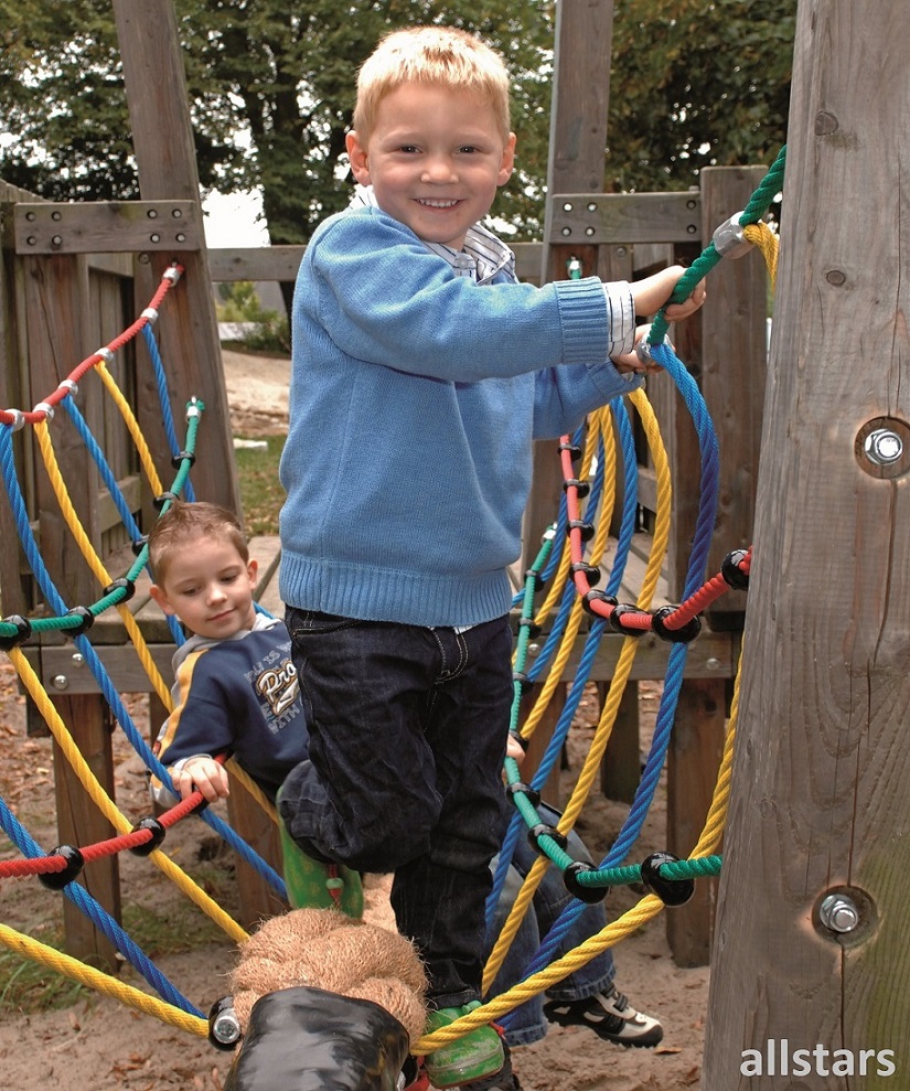 Ullmann Dschungelbrücke 200 Hängebrücke PP Tarzan LS Tampen Netzbrücke farbig Seilbrücke – Bild 4