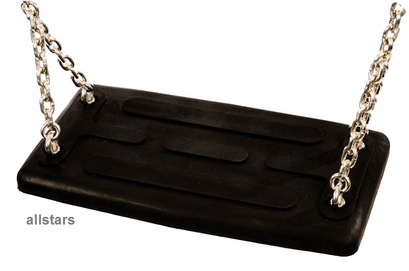 Beckmann Schaukelsitz „Typ 2A“ Gummi Schaukel mit Alu-Einlage ohne Kette schwarz – Bild 2