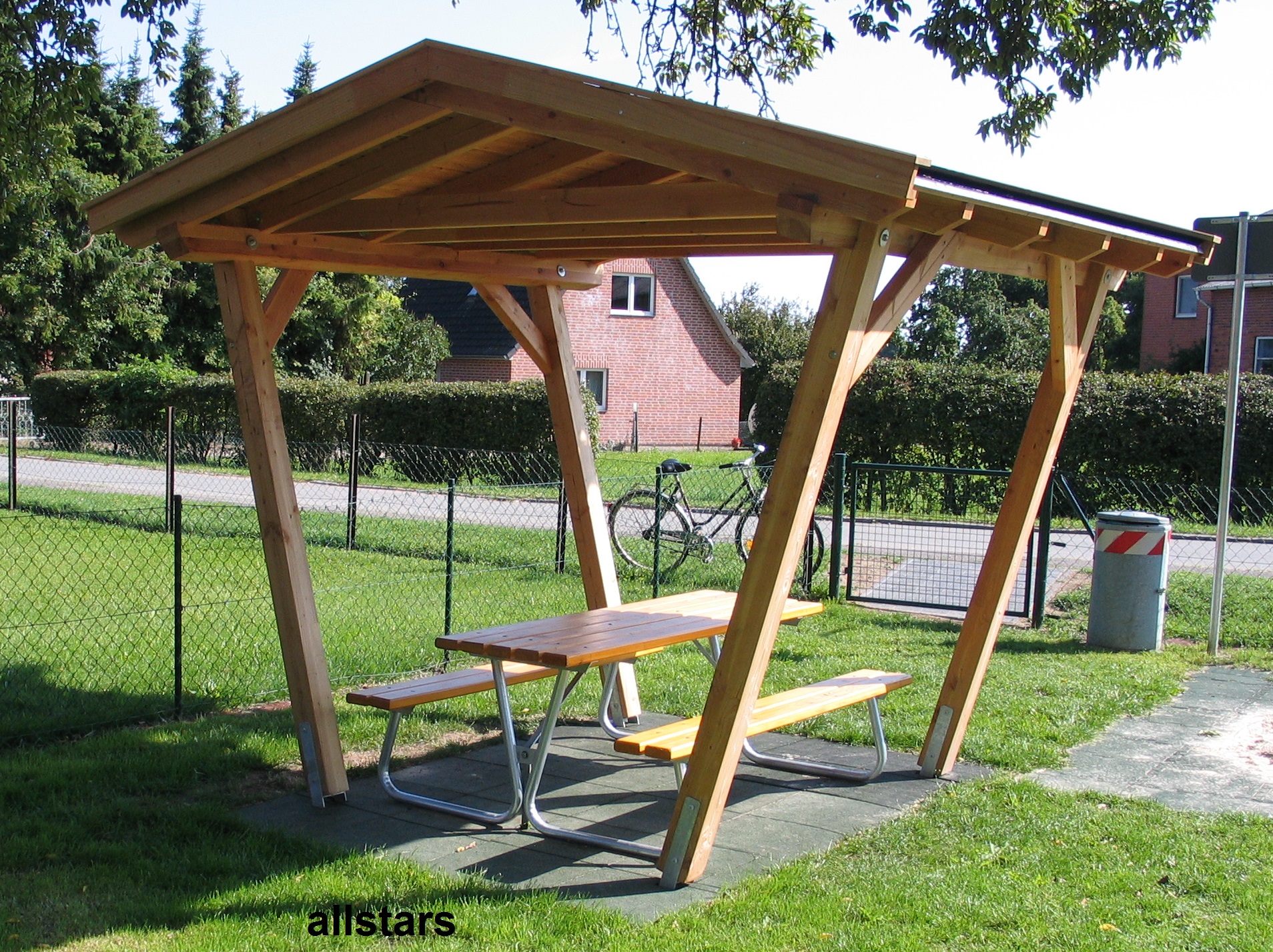 Picknick Bank ohne Holzlatten Tisch und Bänke Set Kombination Gartenmöbel Beckmann – Bild 6