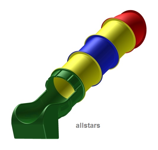 Röhrenrutsche gerade Rutsche L= 7,43 m PH= 4,0 m PE Rotoflex mehrere Module Beckmann – Bild 3