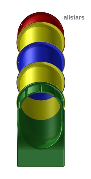 Röhrenrutsche Rutsche Gerade PE Rotoflex Module L= 2,6 m PH= 1,0 m Beckmann – Bild 8