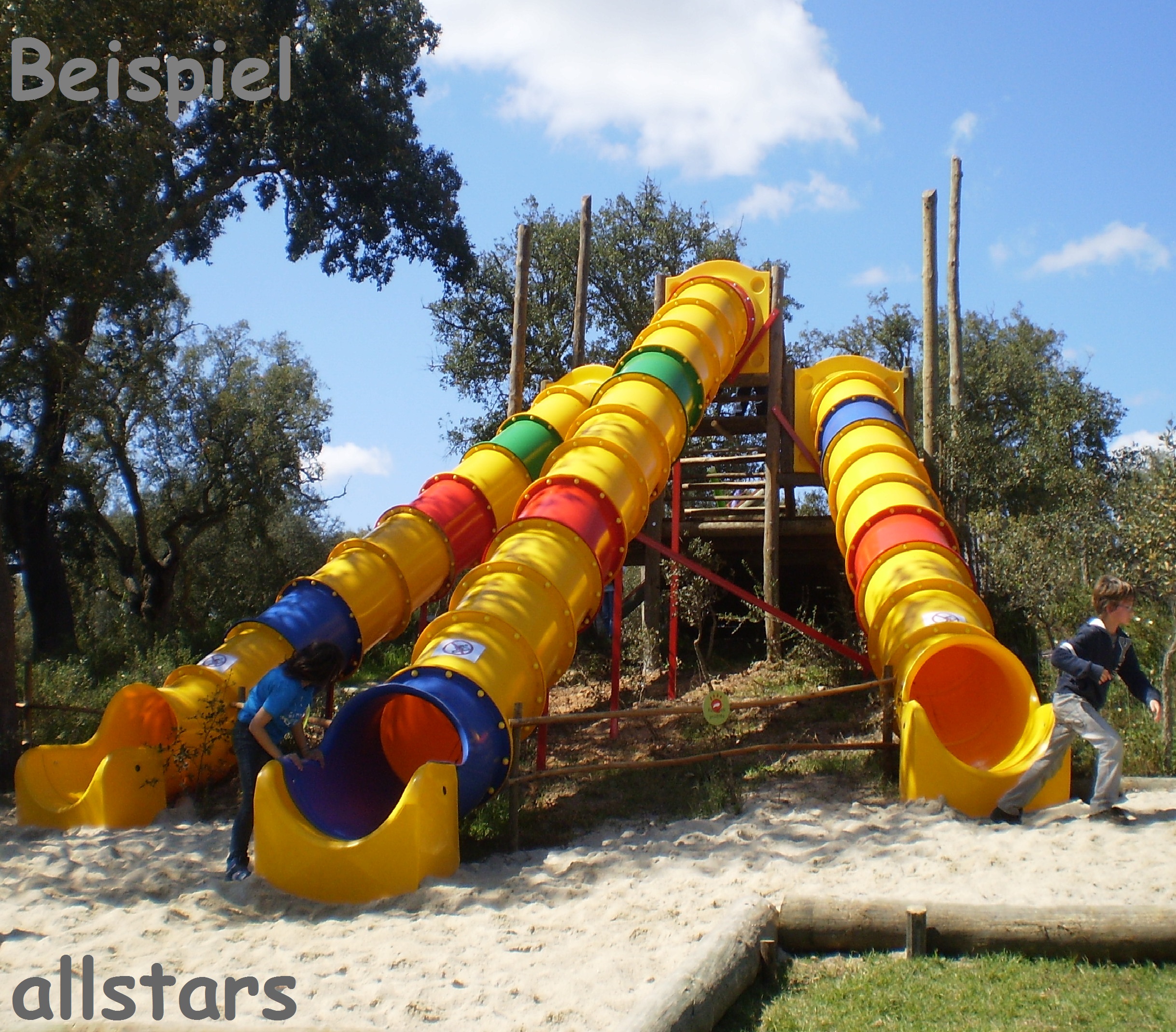 Röhrenrutsche gerade Rutsche L= 7,43 m PH= 4,0 m PE Rotoflex mehrere Module Beckmann – Bild 7