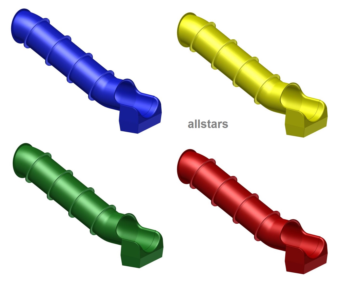 Röhrenrutsche gerade Rutsche L= 7,43 m PH= 4,0 m PE Rotoflex mehrere Module Beckmann – Bild 2