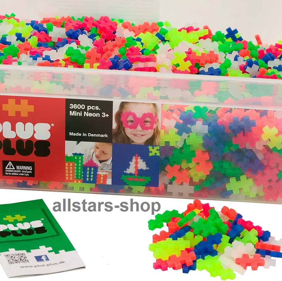 Plus-Plus Puzzle Bausteine Bauklötze Midi 400 neon allstars – Bild 2