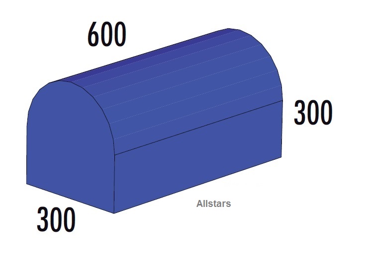 Bänfer Softbaustein Halbovalrolle 600 x 300 Maxi Schaumstoff-Baustein Großbaustein