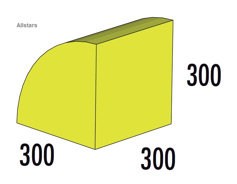 Bänfer Softbaustein Viertelrolle 300 mm Maxi Schaumstoff-Baustein Großbaustein