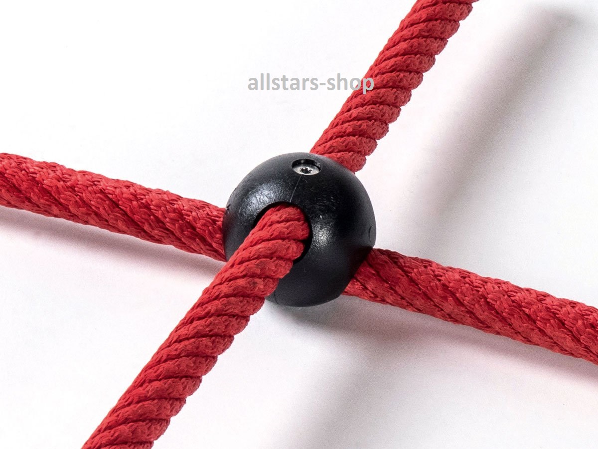 Kletternetz mit Kunststoff-Knotenkugel Herkulesseil 1 m² Ø 16 mm MW 30 cm mit Stahleinlage Huck – Bild 2