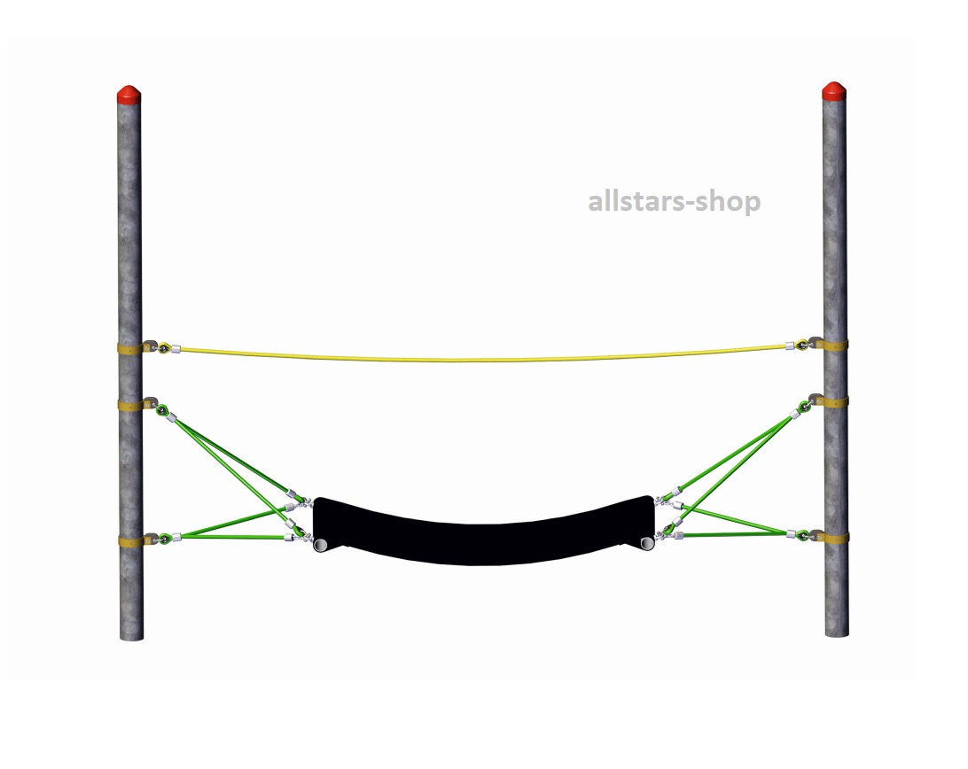 HUCK Gummigurt-Matte Hängematte Adventure-Parcours für Stahlpfosten
