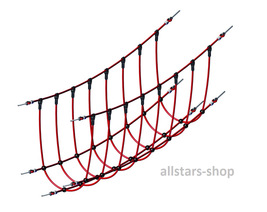 Netzbrücke einfache 2,0 Meter Kletternetz Seilbrücke Kletterbrücke Hängebrücke Huck – Bild 4