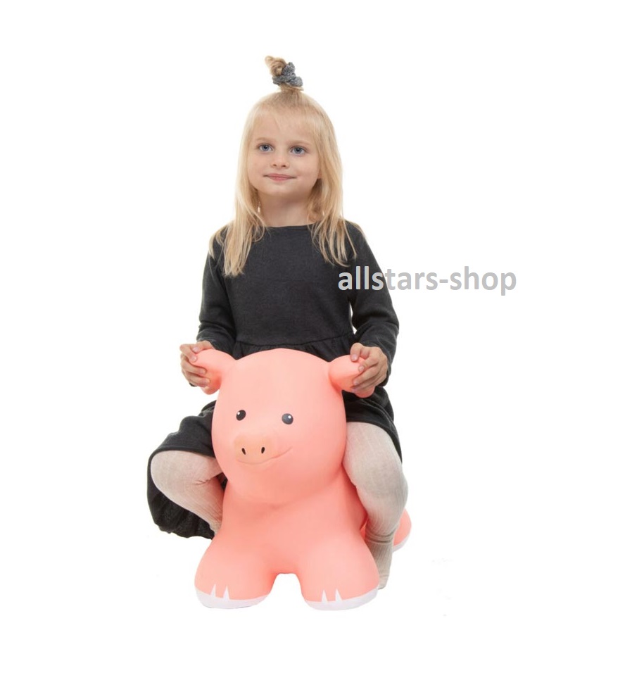 Hüpftier Set Hund+Ferkel+Katze+Kater Hüpfeball Hopser Hüpfgerät Kita allstars – Bild 2