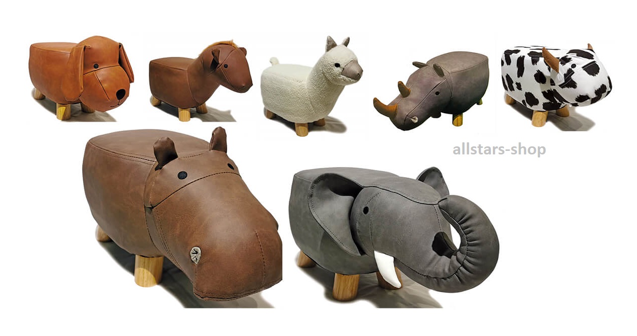 Hocker Tierhocker „Kuh“ Kinderhocker Mikrofaser für Kindergarten Kita allstars – Bild 3