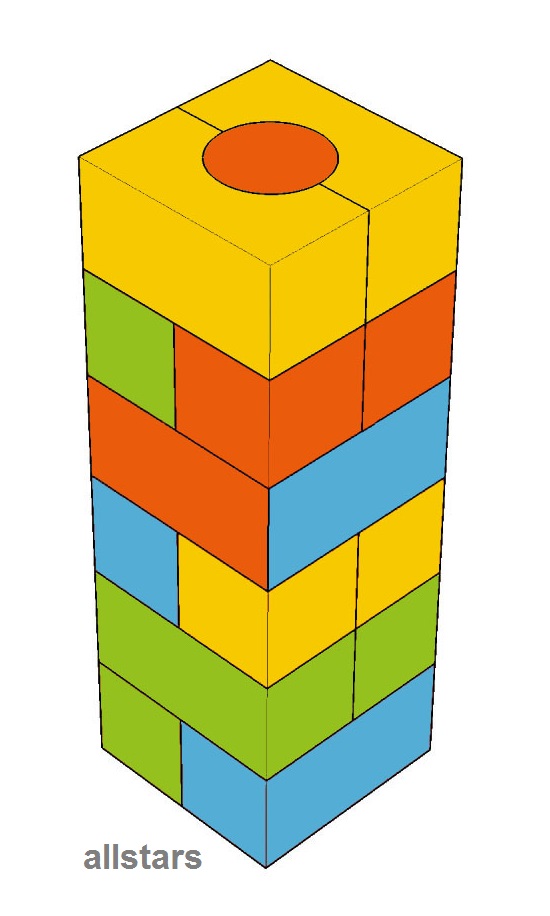 Bänfer Kids Softbausteine Bausteinsatz + Rollwagen 20-tlg. Schaumstoffbausteine Hülle – Bild 6