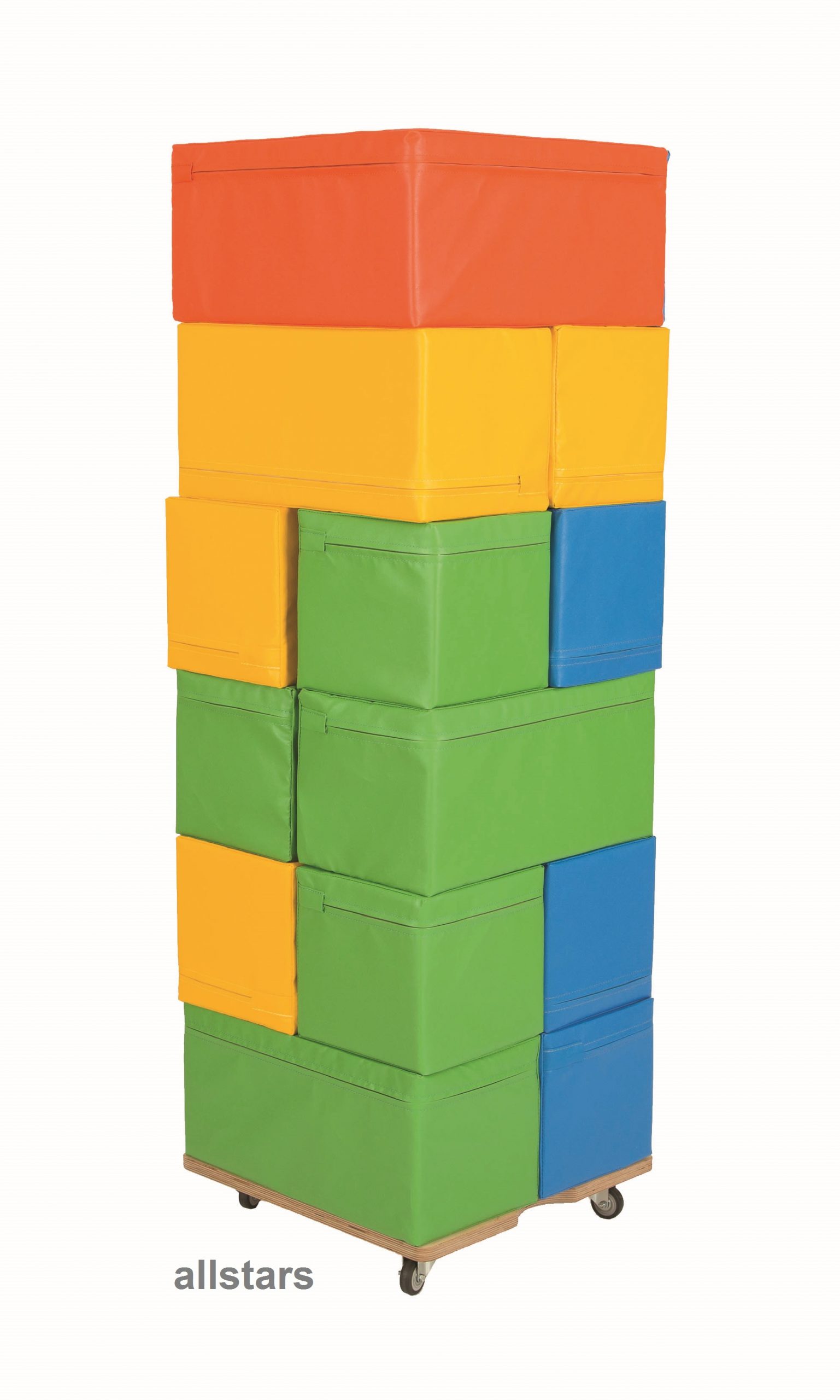 Bänfer Kids Softbausteine Bausteinsatz + Rollwagen 20-tlg. Schaumstoffbausteine Hülle