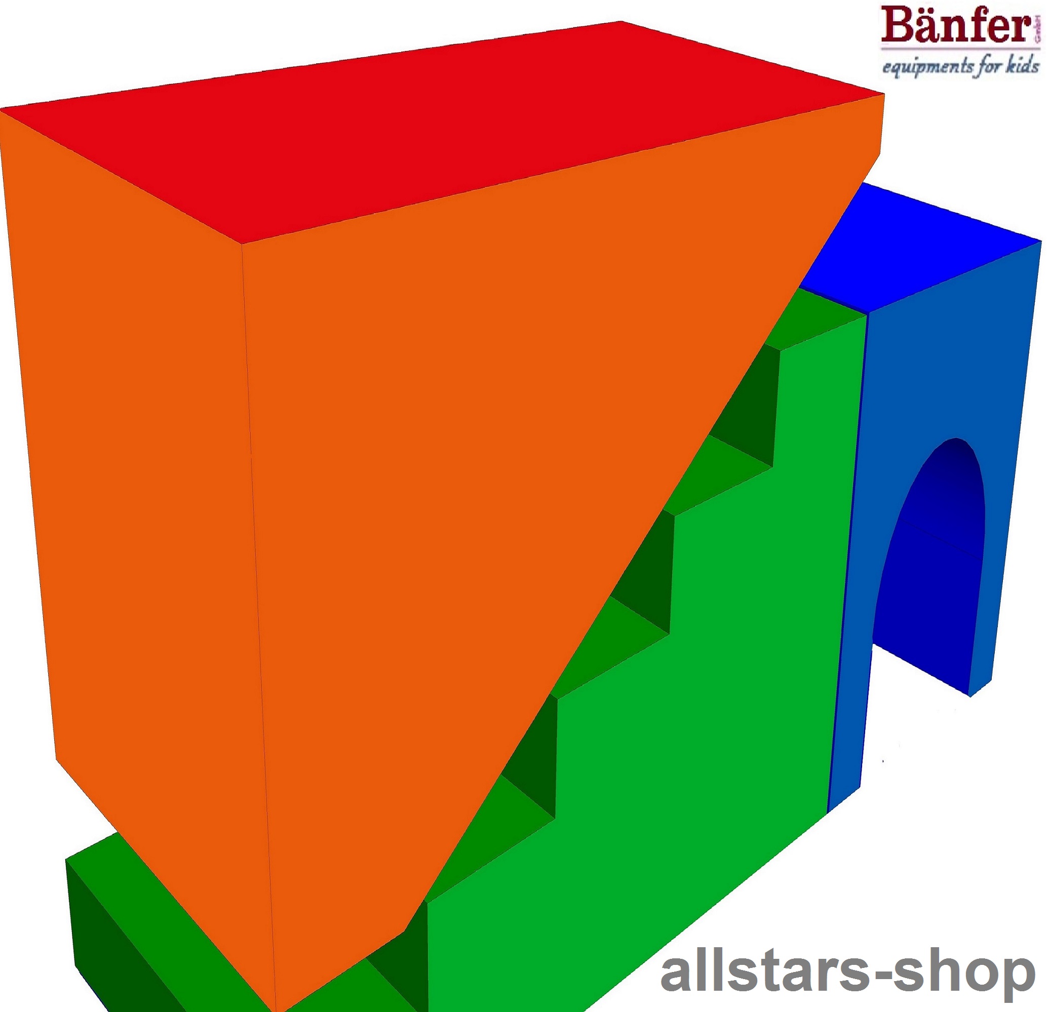 Bänfer Kids Softbausteine 3 tlg. Maxi Schaumstoffbausteine Bausteine Baumodul – Bild 4