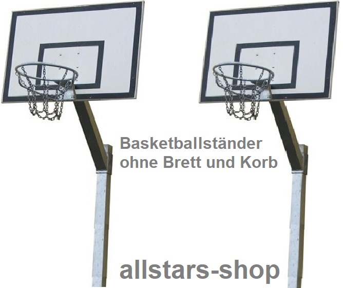 Basketballanlage mit Ständer 3,20 m verstellbar, Basketballkorb Netz Edelstahl mit rechteckigem Zielbrett 1,8 x 1,0 m