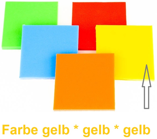 HDPE Platten 15 Stück einfarbig gelb Stärke 15 mm 1.500 x 1.500 mm HDPE-Platte HD Polyethylen PAK-frei durchgefärbt