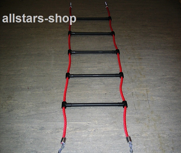 Strickleiter Profi Sprossenleiter Kunststoffsprossen Kunststoffseil mit Stahleinlage L = 2 m Br = 42 cm Beckmann