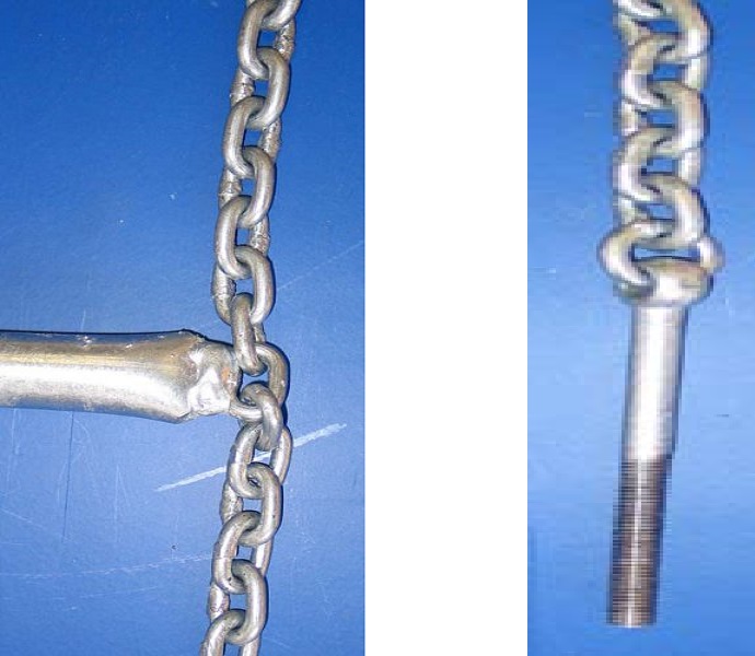 Strickleiter verzinkt stabile Sprossenleiter Sprossen feuerverzinkt L = 3,60 m Br = 42 cm 2 x 70 cm Ankerketten Beckmann – Bild 2