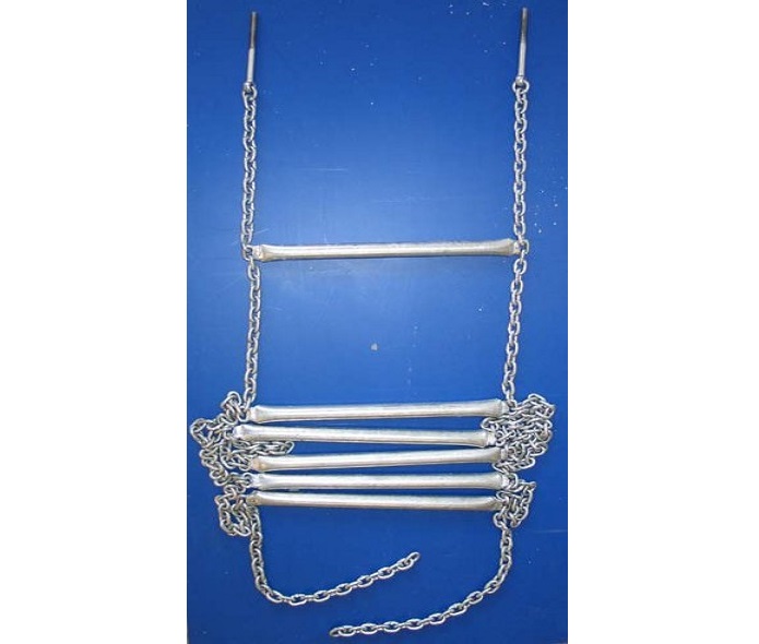 Strickleiter verzinkt stabile Sprossenleiter Sprossen feuerverzinkt L = 3,60 m Br = 42 cm 2 x 70 cm Ankerketten Beckmann – Bild 4