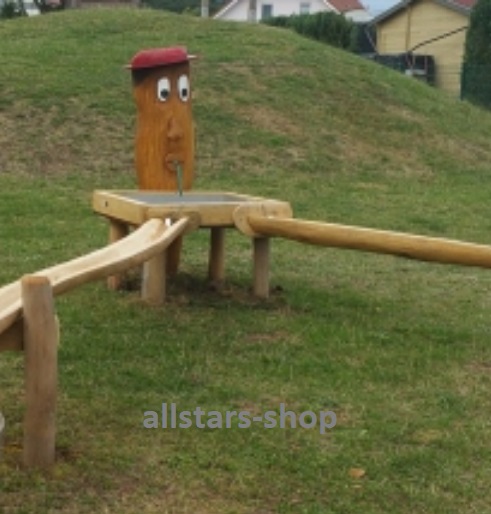 Wasserspielanlage „Illingen“ Figur mit Becken Rinnen Tröge Holz Spielplatz Holzidee – Bild 2