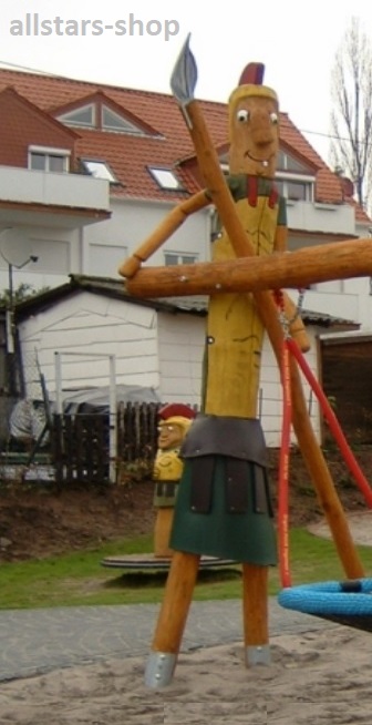 Zweierschaukel „Römerschaukel“ + Nestschaukel Holzschaukel Robinie Eiche Schaukel Holzidee – Bild 4