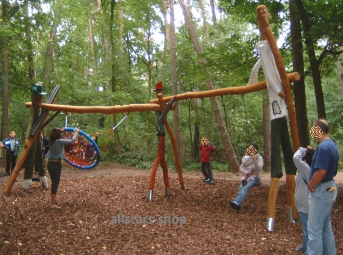 Zweierschaukel „Ritterschaukel“ Nestschaukel Holzschaukel Robinie Eiche Schaukel Holzidee